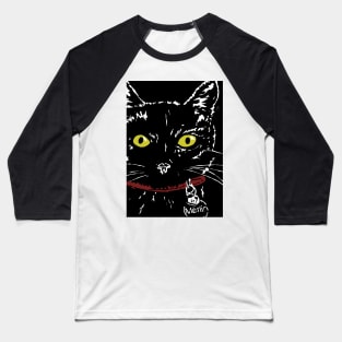 Hello Little Black Cat Merlin Baseball T-Shirt